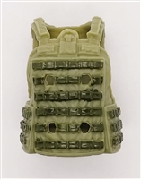Female Vest: Utility Type OLIVE GREEN Version - 1:18 Scale Modular MTF Valkyries Accessory for 3-3/4" Action Figures