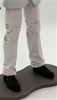 Male Legs: WHITE Agency Ops DRESS SUIT Legs - Right AND Left Pair-NO WAIST-LEGS ONLY - 1:18 Scale MTF Accessory for 3-3/4" Action Figures