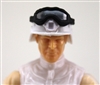 Headgear: Large Goggles BLACK Version with SMOKE Tint - 1:18 Scale Modular MTF Accessory for 3-3/4" Action Figures
