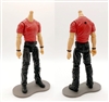 "Contract-Ops" RED T-Shirt & BLACK Pants LIGHT Skin tone MTF Male Body WITHOUT Head - 1:18 Scale Marauder Task Force Action Figure