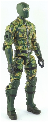 MTF Male Trooper with Balaclava Head DARK GREEN CAMO "Spec-Ops" Version BASIC - 1:18 Scale Marauder Task Force Action Figure