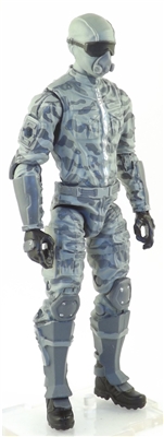 MTF Male Trooper with Masked Goggles & Breather Head GRAY CAMO "Urban-Ops" Version BASIC - 1:18 Scale Marauder Task Force Action Figure