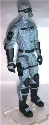 MTF Male Trooper with Masked Goggles & Breather Head GRAY "Tech-Ops" Version BASIC - 1:18 Scale Marauder Task Force Action Figure