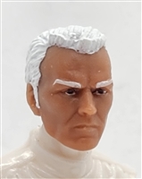 Male Head: "KELLY" TAN Skin Tone with WHITE Hair - 1:18 Scale MTF Accessory for 3-3/4" Action Figures