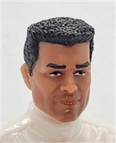 Male Head: "BEAU" TAN Skin Tone with BLACK Hair - 1:18 Scale MTF Accessory for 3-3/4" Action Figures