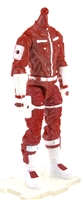 "Rescue-Ops" RED & WHITE (Cloth Leg Version -NO ARMOR) MTF Male Trooper Body WITHOUT Head - 1:18 Scale Marauder Task Force Action Figure