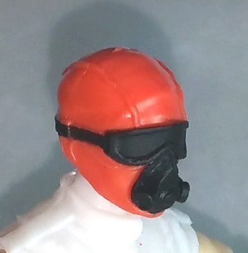 Male Head: Mask with Goggles & Breather ORANGE Version - 1:18 Scale MTF Accessory for 3-3/4" Action Figures