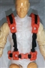 Male Vest: Harness Rig ORANGE Version - 1:18 Scale Modular MTF Accessory for 3-3/4" Action Figures