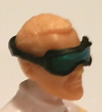 Headgear: Standard Goggles BLACK Version with BLUE Tint Lenses   - 1:18 Scale Modular MTF Accessory for 3-3/4" Action Figures
