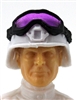 Headgear: Large Goggles BLACK Version with PURPLE Tint - 1:18 Scale Modular MTF Accessory for 3-3/4" Action Figures