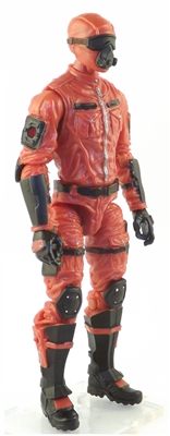 MTF Male Trooper with Masked Goggles & Breather Head RED "Command-Ops" Version BASIC - 1:18 Scale Marauder Task Force Action Figure