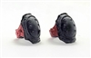 Elbow Pads with Strap RED & BLACK Version (PAIR) - 1:18 Scale Modular MTF Accessory for 3-3/4" Action Figures