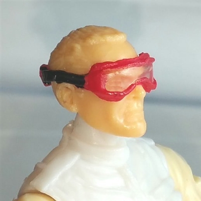 Headgear: Standard Goggles with Strap RED Version - 1:18 Scale Modular MTF Accessory for 3-3/4" Action Figures