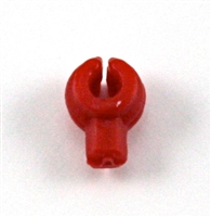 "C-Clip" Universal Modular Mounting Peg: RED Version - 1:18 Scale MTF Accessory for 3 3/4 Inch Action Figures
