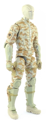 MTF Male Trooper with Balaclava Head TAN Camo "Desert-Ops" Version BASIC - 1:18 Scale Marauder Task Force Action Figure
