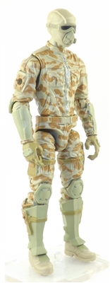 MTF Male Trooper with Masked Goggles & Breather Head TAN Camo "Desert-Ops" Version BASIC - 1:18 Scale Marauder Task Force Action Figure