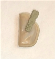 Pistol Holster: Small Left Handed TAN & Tan Version - 1:18 Scale Modular MTF Accessory for 3-3/4" Action Figures