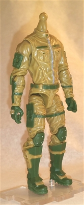 MTF Male Trooper Body WITHOUT Head DARK TAN with Green "Assault-Ops" Version BASIC - 1:18 Scale Marauder Task Force Action Figure