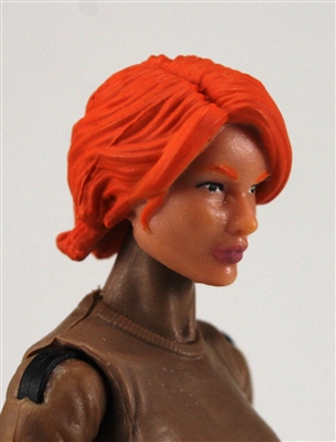 Female Head: "Athena"  Light Skin Tone with Red Long Hair - 1:18 Scale MTF Valkyries Accessory for 3-3/4" Action Figures