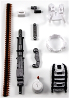 Steady-Cam Gun Gun-Metal DELUXE Set: WHITE & BLACK Version - 1:18 Scale Weapon Set for 3 3/4 Inch Action Figures