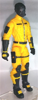 MTF Male Trooper with Masked Goggles & Breather Head YELLOW "Shock-Ops" Version BASIC - 1:18 Scale Marauder Task Force Action Figure
