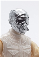 Male Head: Mask with Goggles & Breather SILVER Version - 1:18 Scale MTF Accessory for 3-3/4" Action Figures