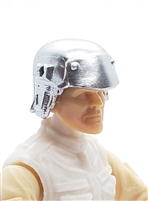 Headgear: Armor Helmet SILVER Version - 1:18 Scale Modular MTF Accessory for 3-3/4" Action Figures
