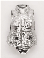 Female Vest: High Collar Type SILVER Version - 1:18 Scale Modular MTF Valkyries Accessory for 3-3/4" Action Figures