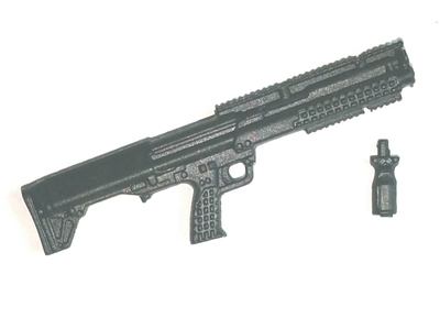 JW Breacher Shotgun with Grip BLACK Version - "Modular" 1:18 Scale Weapon for 3-3/4 Inch Action Figures