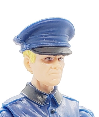WWII German: Blue Officer Visor Cap - 1:18 Scale Modular MTF Accessory for 3-3/4" Action Figures