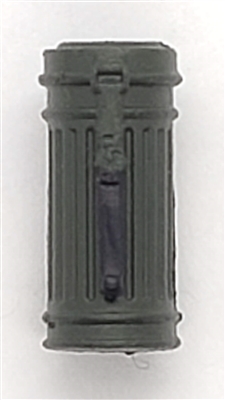 WWII German:  Green Gasmask Canister Case - 1:18 Scale Modular MTF Accessory for 3-3/4" Action Figures