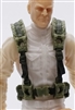 Male Vest: Harness Rig OLIVE GREEN Version - 1:18 Scale Modular MTF Accessory for 3-3/4" Action Figures