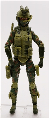 DELUXE MTF Female Valkyries OLIVE GREEN CAMO "Ambush-Ops" Version - 1:18 Scale Marauder Task Force Action Figure