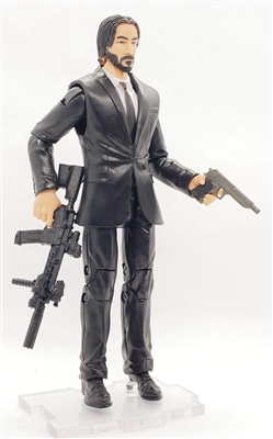 DELUXE MTF BLACK SUIT & WHITE SHIRT "Agency-Ops" THEODORE Figure - 1:18 Scale Marauder Task Force Action Figure