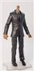 "Agency-Ops" BLACK SUIT & GRAY SHIRT with DARK Skin Tone Male WITHOUT Head - 1:18 Scale Marauder Task Force Action Figure