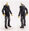 "Agency-Ops" BLACK SUIT & GRAY SHIRT with LIGHT TAN (Asian) Tone Male WITHOUT Head - 1:18 Scale Marauder Task Force Action Figure