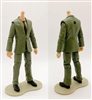 "Agency-Ops" GREEN SUIT & TAN SHIRT with LIGHT Skin Tone Male WITHOUT Head - 1:18 Scale Marauder Task Force Action Figure