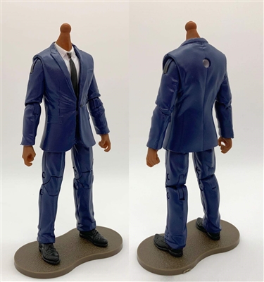"Agency-Ops" BLUE SUIT & WHITE SHIRT with TAN Skin Tone Male WITHOUT Head - 1:18 Scale Marauder Task Force Action Figure