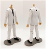 "Agency-Ops" WHITE SUIT, WHITE SHIRT & BLACK TIE with LIGHT Skin Tone Male WITHOUT Head - 1:18 Scale Marauder Task Force Action Figure