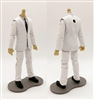 "Agency-Ops" WHITE SUIT, WHITE SHIRT & BLACK TIE with LIGHT TAN (Asian) Skin Tone Male WITHOUT Head - 1:18 Scale Marauder Task Force Action Figure