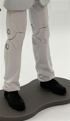 Male Legs: WHITE Agency Ops DRESS SUIT Legs - Right AND Left Pair-NO WAIST-LEGS ONLY - 1:18 Scale MTF Accessory for 3-3/4" Action Figures