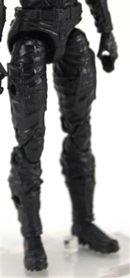 Female Legs WITH Waist: BLACK Legs  - Right AND Left Legs WITH Waist - 1:18 Scale MTF Valkyries Accessory for 3-3/4" Action Figures