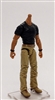 "Contract-Ops" BLACK T-Shirt & TAN Pants TAN Skin tone MTF Male Body WITHOUT Head - 1:18 Scale Marauder Task Force Action Figure