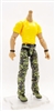 "Contract-Ops" YELLOW T-Shirt & GREEN CAMO Pants LIGHT Skin tone MTF Male Body WITHOUT Head - 1:18 Scale Marauder Task Force Action Figure
