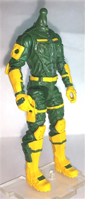 MTF Male Trooper Body WITHOUT Head YELLOW & GREEN "Strike-Ops" Version BASIC - 1:18 Scale Marauder Task Force Action Figure