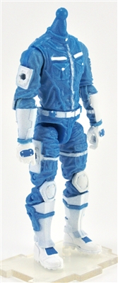 "Strato-Ops" Armor Leg Version LIGHT BLUE & WHITE MTF Male Trooper Body WITHOUT Head - 1:18 Scale Marauder Task Force Action Figure