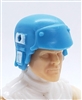 Headgear: Armor Helmet LIGHT BLUE with WHITE Version - 1:18 Scale Modular MTF Accessory for 3-3/4" Action Figures