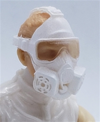 Headgear: Gasmask ALL WHITE Version - 1:18 Scale Modular MTF Accessory for 3-3/4" Action Figures