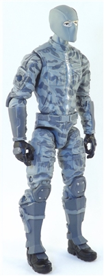 MTF Male Trooper with Balaclava Head GRAY CAMO "Urban-Ops" Version BASIC - 1:18 Scale Marauder Task Force Action Figure