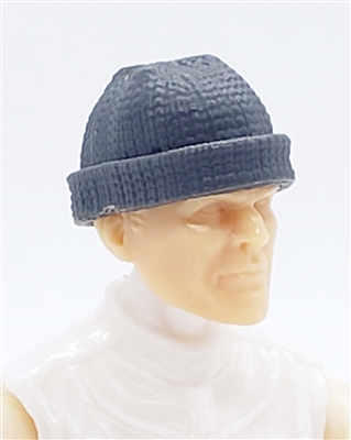 Headgear: Knit Cap "Ski Cap" GRAY Version - 1:18 Scale Modular MTF Accessory for 3-3/4" Action Figures